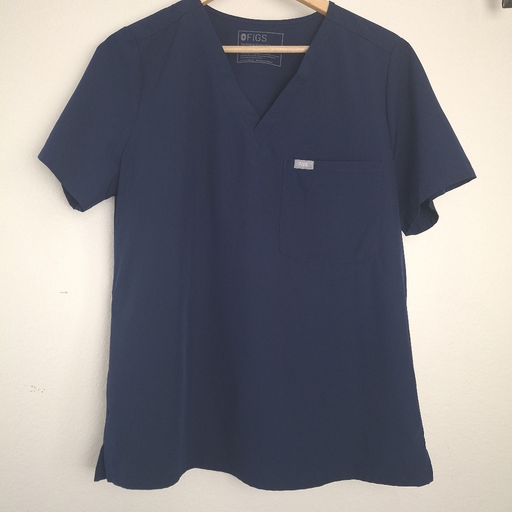 Figs Set of Navy Yola FreeX Lined Scrub Pants & Catarina FreeX Top - Picture 13 of 16